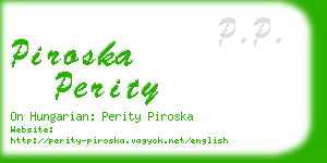 piroska perity business card